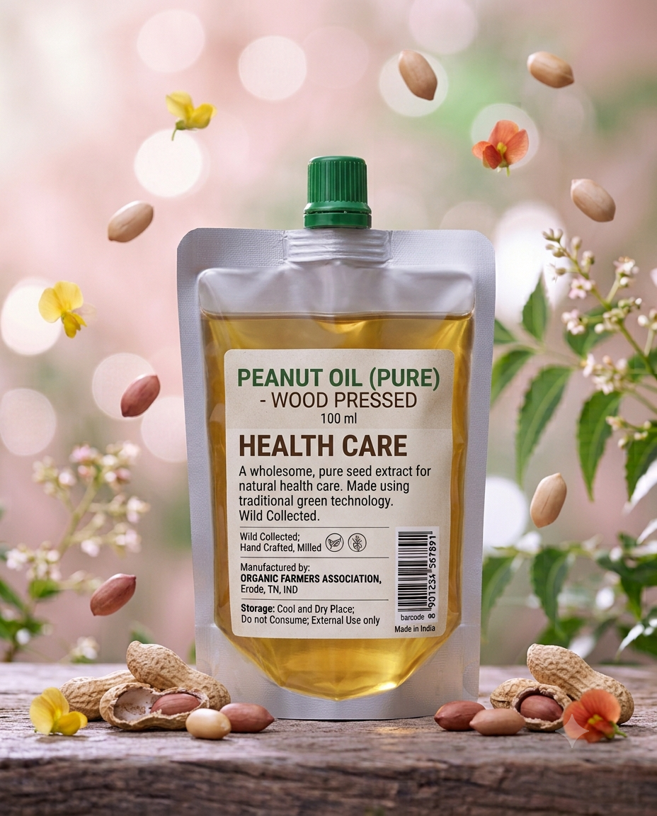 Groundnut Oil (Peanut) Wood Pressed 100 ml(Pure)